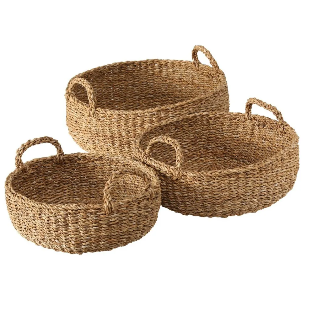 Boltze Seegras Korb Sophy 3-teilig