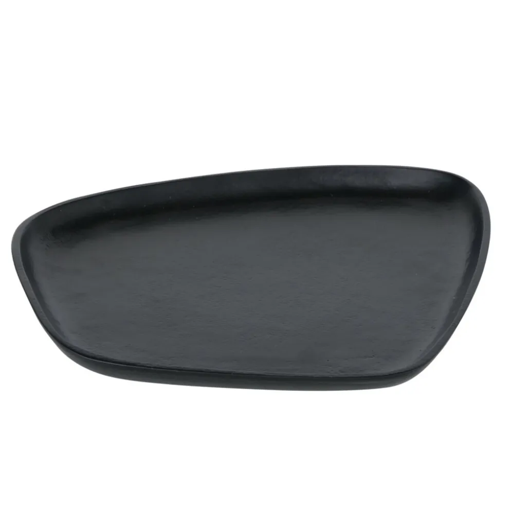 Boltze Tablett Marlisa 3-teiliges Set Schwarz Matt