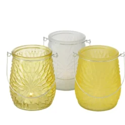 Boltze Teelichthalter Teelichtglas Mela 3er Set