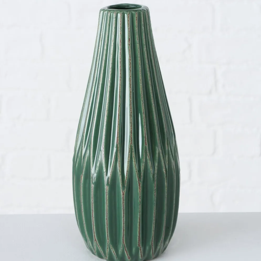 Boltze Vase Lenja 2er Set grün