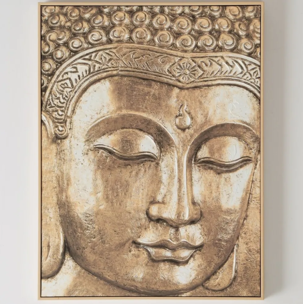Boltze Wandbild Karuna Buddha Champagner