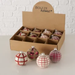 Boltze Weihnachtskugel Lingo 12er-Set
