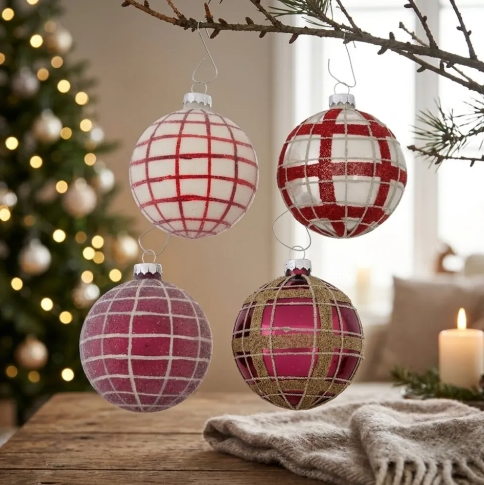 Boltze Weihnachtskugel Lingo 12er-Set