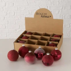 Boltze Weihnachtskugel Velia 12er-Set