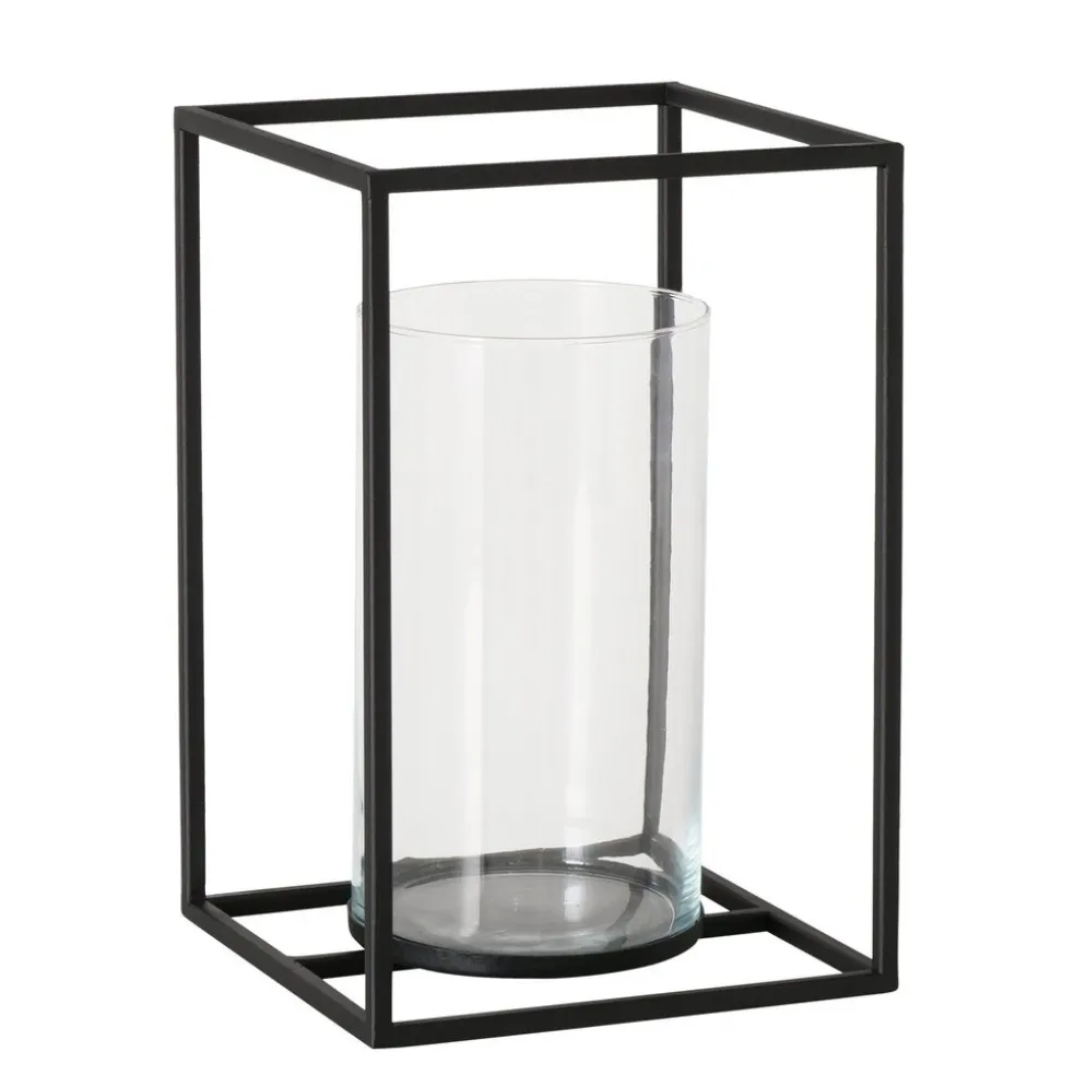 Boltze Windlicht Quantum Metall, Glas