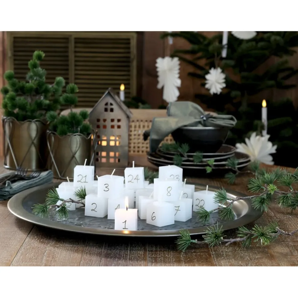 Chic Antique Adventskalender Kerzen 24 Stück