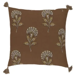 Chic Antique Aix Kissenbezug Blumenmotiv mit Quasten