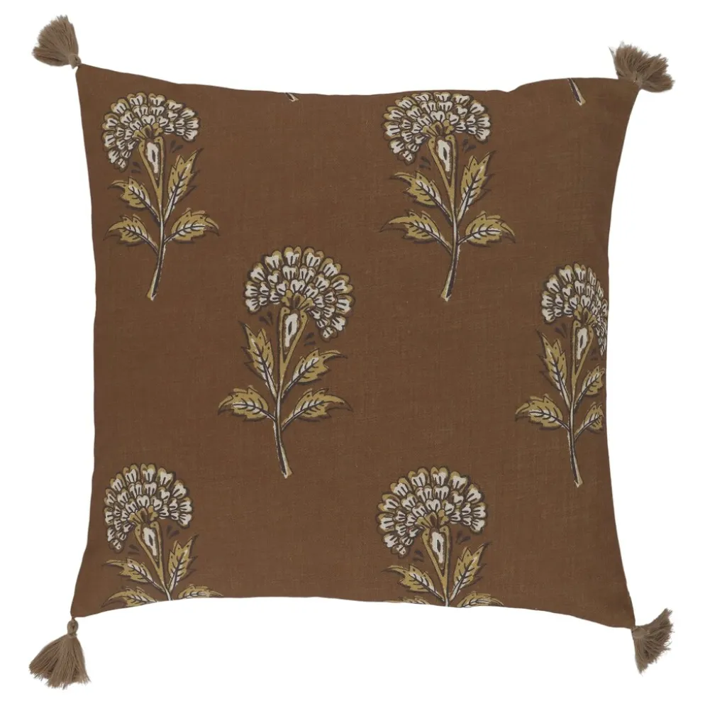 Chic Antique Aix Kissenbezug Blumenmotiv mit Quasten