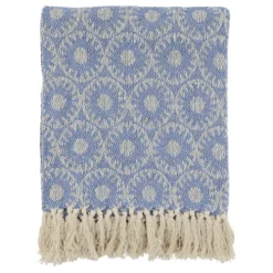 Chic Antique Aix Plaid aus Baumwolle und Garnüberschuss Kreismuster