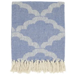 Chic Antique Aix Plaid aus Garnüberschuss - Sky Blue
