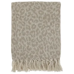 Chic Antique Aix Plaid aus Garnüberschuss, Leopardmuster