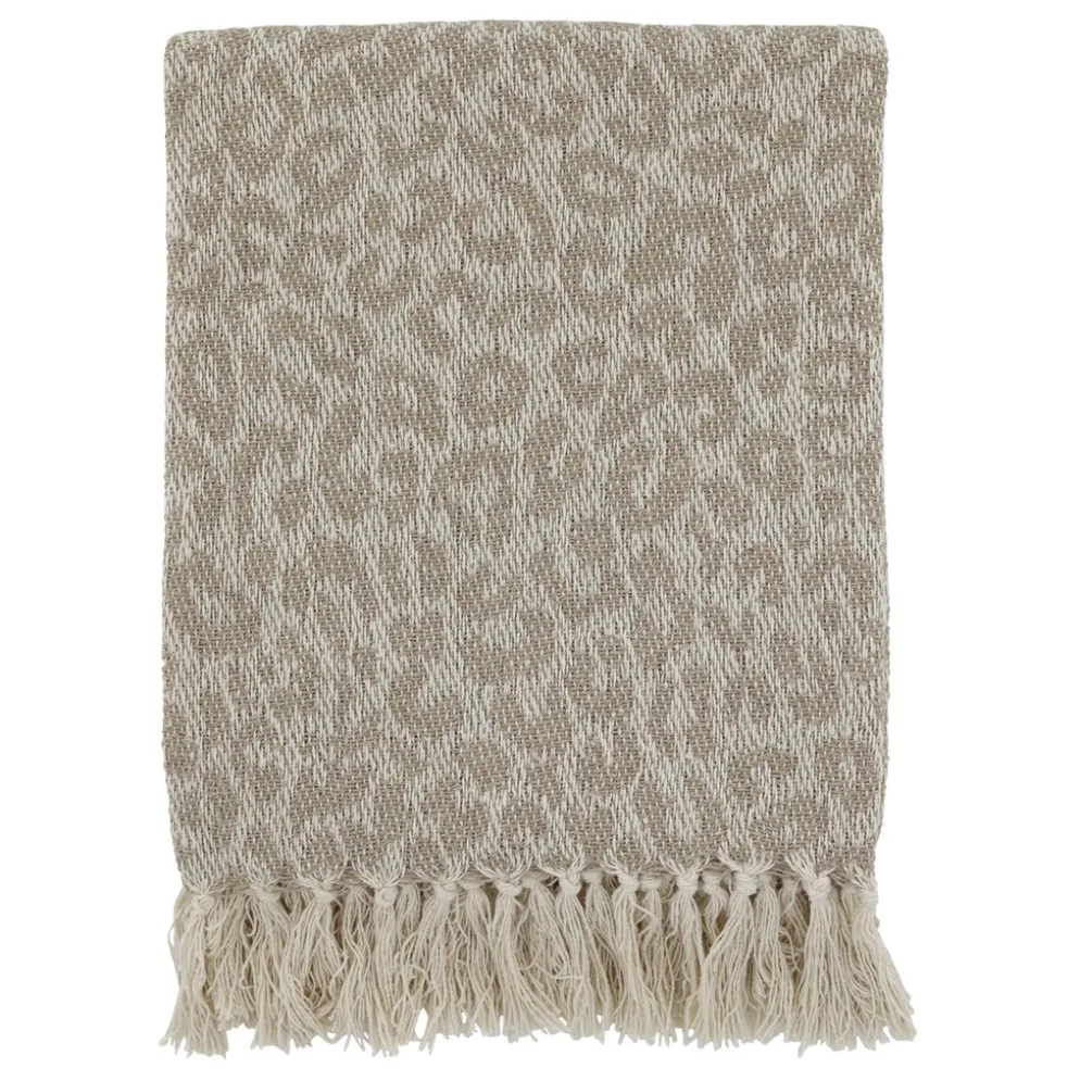 Chic Antique Aix Plaid aus Garnüberschuss, Leopardmuster