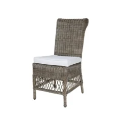 Chic Antique Alter französischer Stuhl mit Sitzkissen