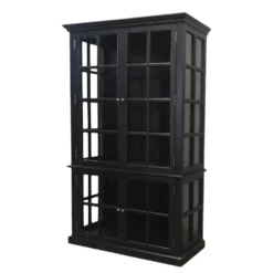 Chic Antique antiker Vitrinenschrank Marseille 4 Türen