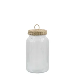 Chic Antique Aufbewahrungsglas mit geflochtenem Deckel
