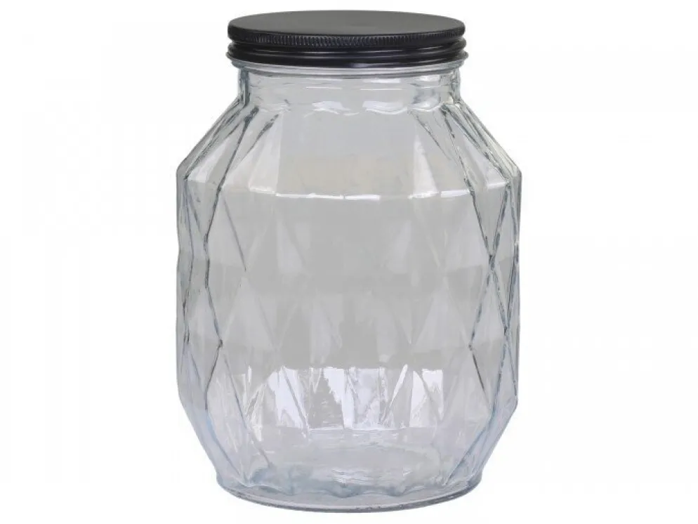Chic Antique Aufbewahrungsglas mit Diamantenschliff