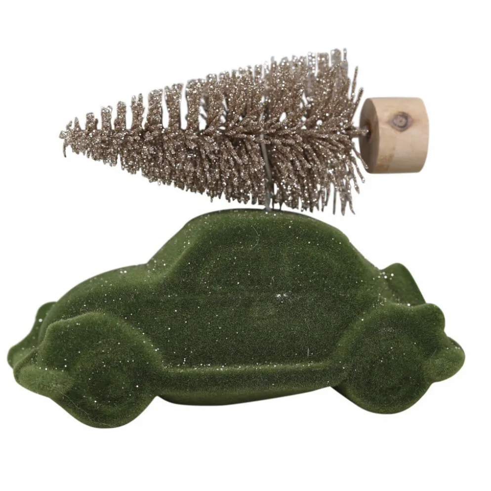 Chic Antique Autofigur mit Velours Weihnachtsbaum