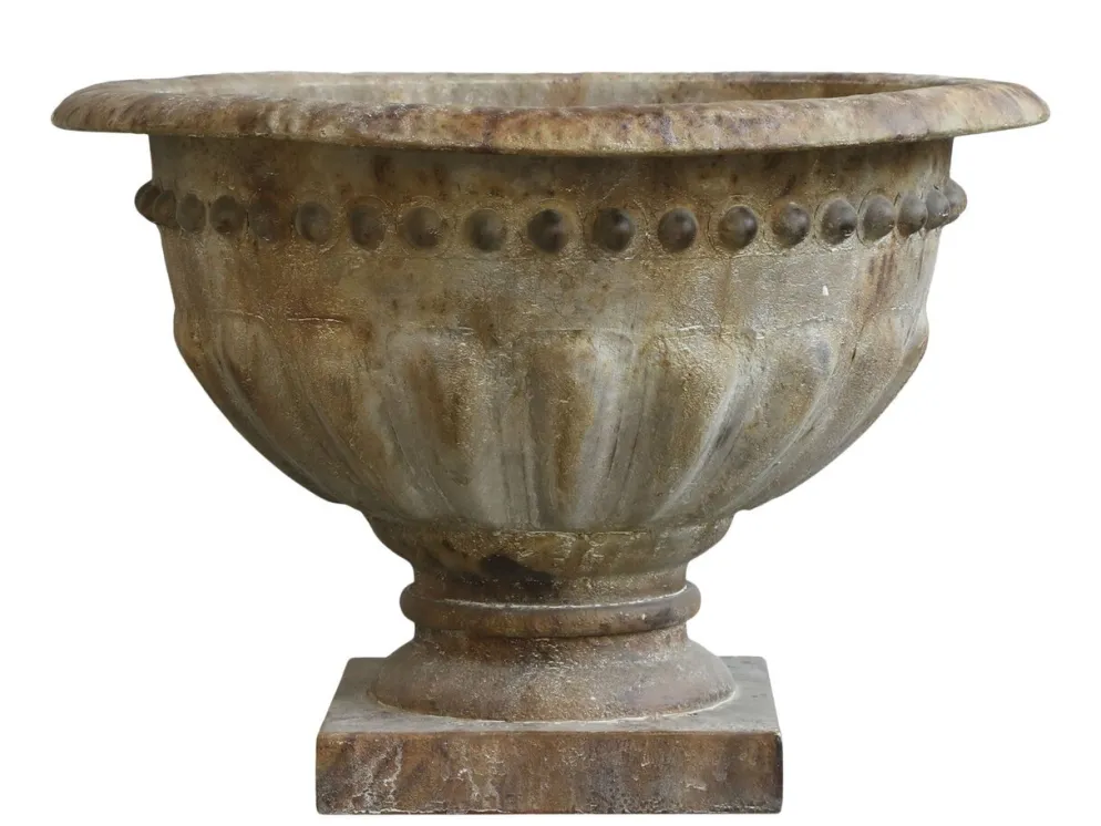 Chic Antique Übertopf auf Fuß mit Dekor