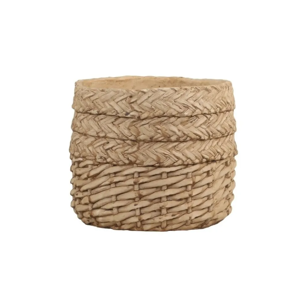 Chic Antique Übertopf Corte mit Flechtmuster