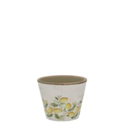 Chic Antique Übertopf Limone Blossom – Vintage Keramik mit Zitronenmotiv
