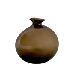Chic Antique Braune Vase aus Glas