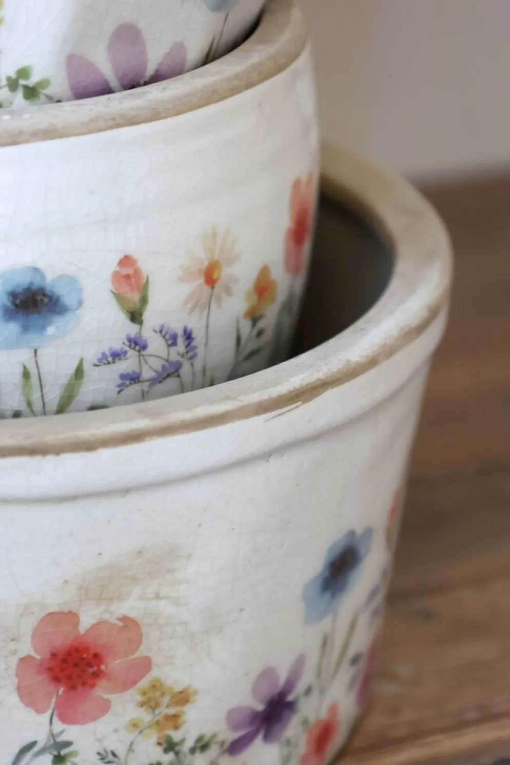 Chic Antique Breiter Keramik-Pflanztopf Fleurville