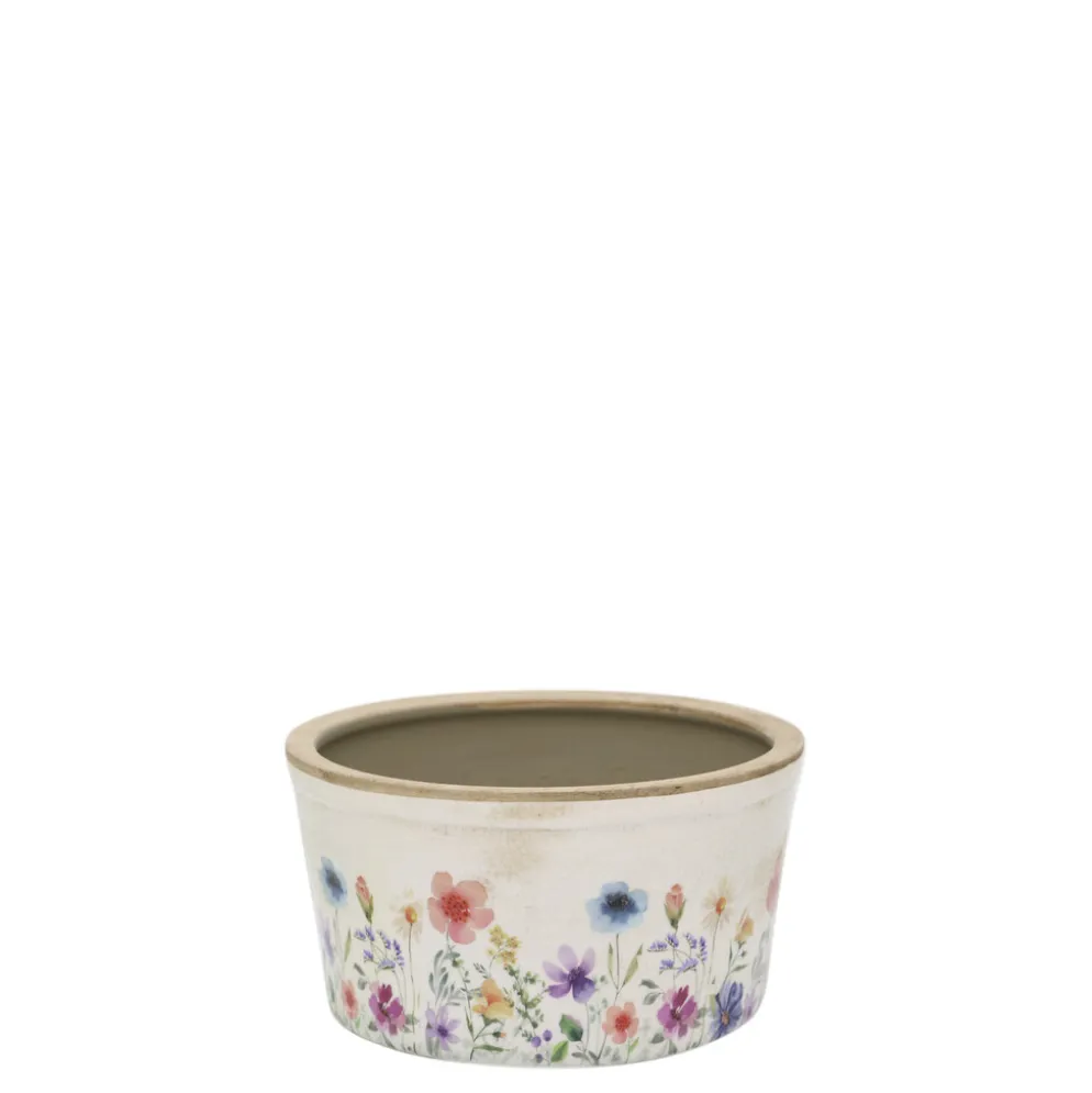 Chic Antique Breiter Keramik-Pflanztopf Fleurville