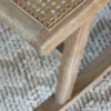 Chic Antique Brocante Schaukelstuhl aus Rattan & Gummibaum