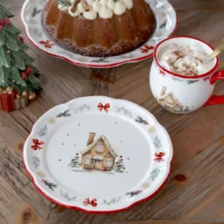 Chic Antique Chalet de Noël Frühstücksteller Weihnachten