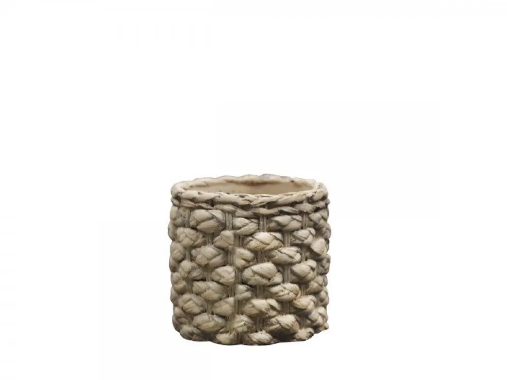 Chic Antique Corte Übertopf mit Zopfmuster