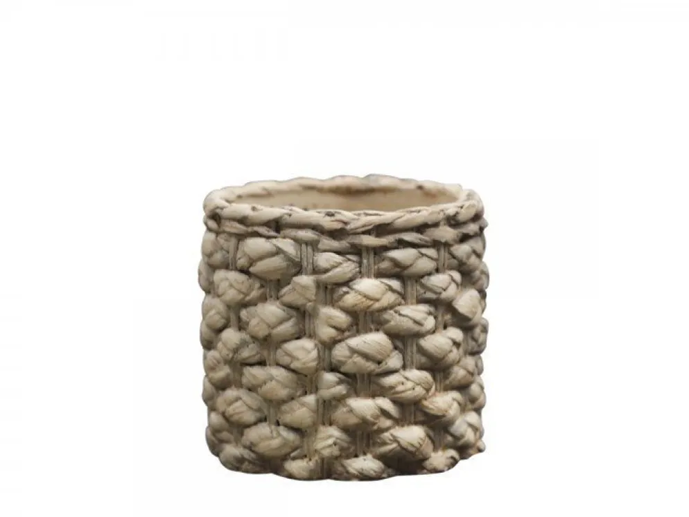 Chic Antique Corte Übertopf mit Zopfmuster
