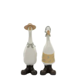 Chic Antique Deko Gänse Set mit Schal & Hut