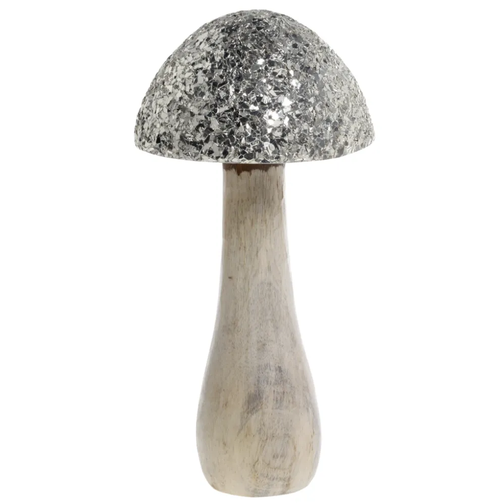 Chic Antique Deko Pilz mit glitzerndem Schirm