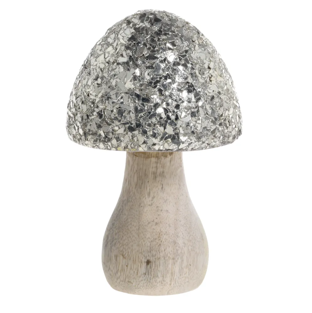 Chic Antique Deko Pilz mit glitzerndem Schirm