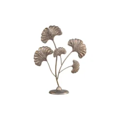 Chic Antique Dekor mit 5 Blättern aus Metall