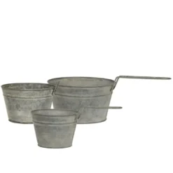 Chic Antique Eisen Blumentopf mit Griff im Set