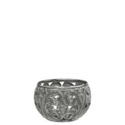 Chic Antique Eisen Teelichthalter mit Muster