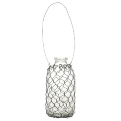 Chic Antique Fil de fer Windlicht aus Glas