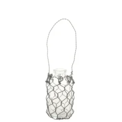 Chic Antique Fil de fer Windlicht aus Glas