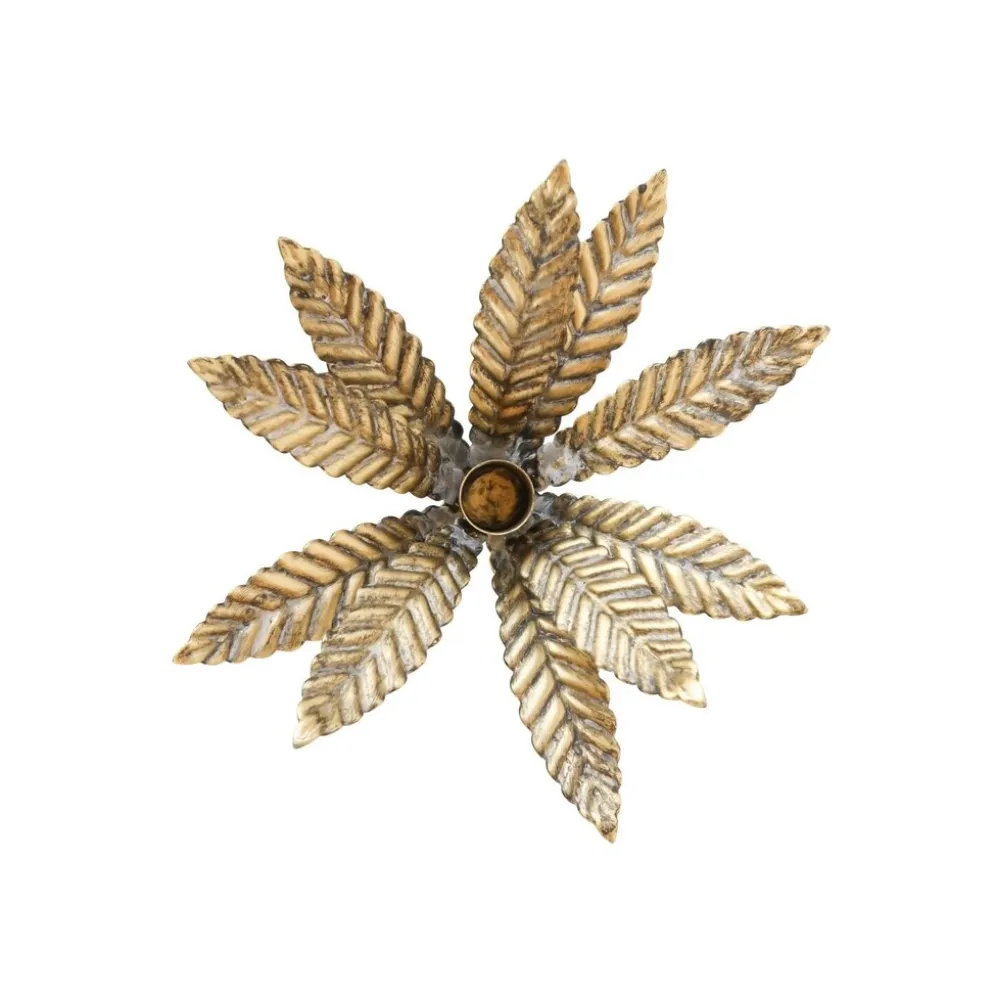 Chic Antique Flaschen Kerzenhalter mit Blättern