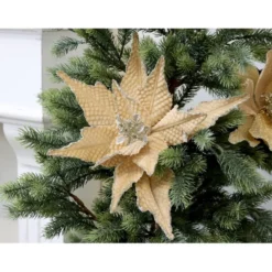Chic Antique Fleur Blume mit Clips, Tannenbaumschmuck