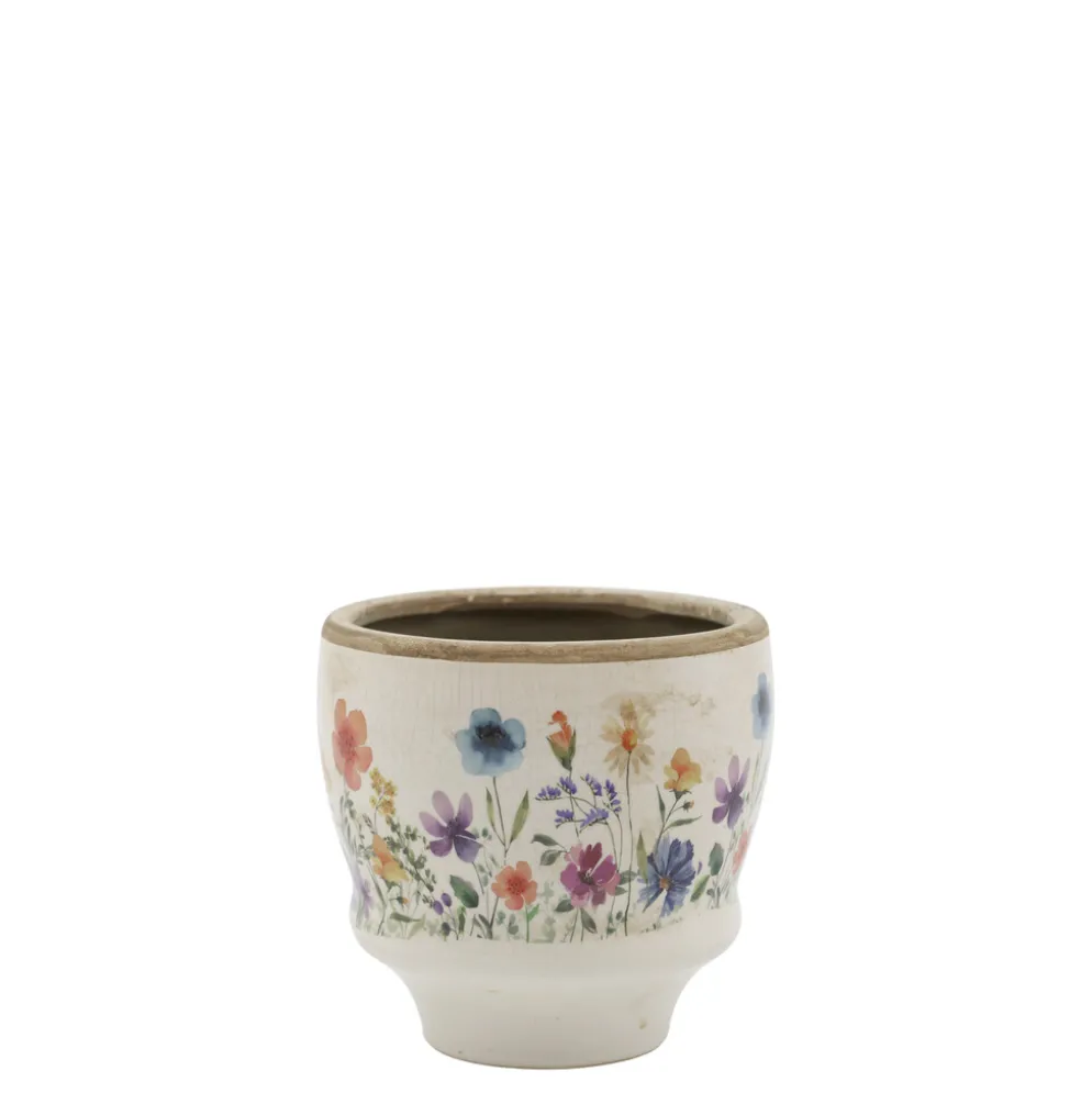 Chic Antique Fleurville Übertopf – Vintage Keramik Blumentopf