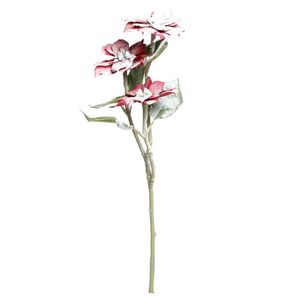 Chic Antique Fleur Weihnachtsstern mit Schnee und Glitzer