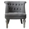 Chic Antique Franz. Sessel in Leinenstoff