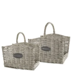 Chic Antique Französischer Körbe mit Henkel im 2er-Set