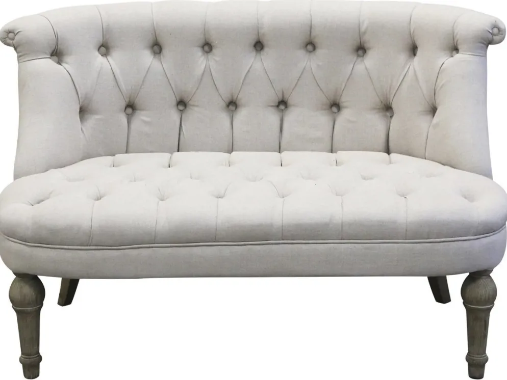 Chic Antique Franz. Sofa in Leinenstoff