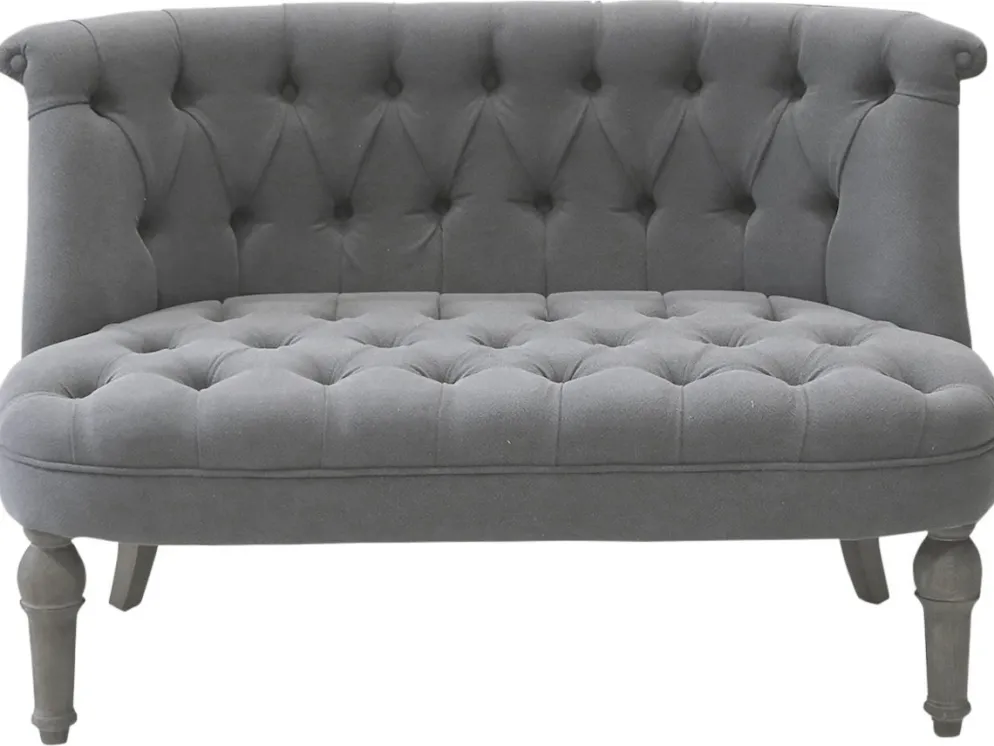 Chic Antique Franz. Sofa in Leinenstoff