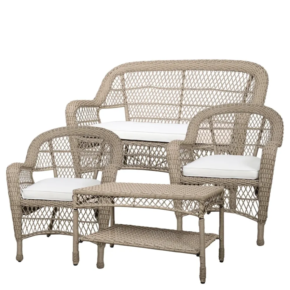 Chic Antique Garten Lounge Geflochten - Landhausstil