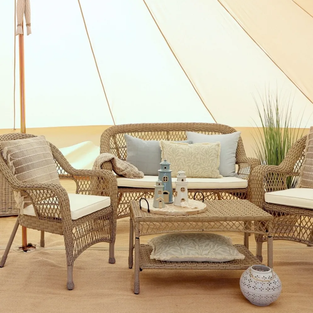 Chic Antique Garten Lounge Geflochten - Landhausstil
