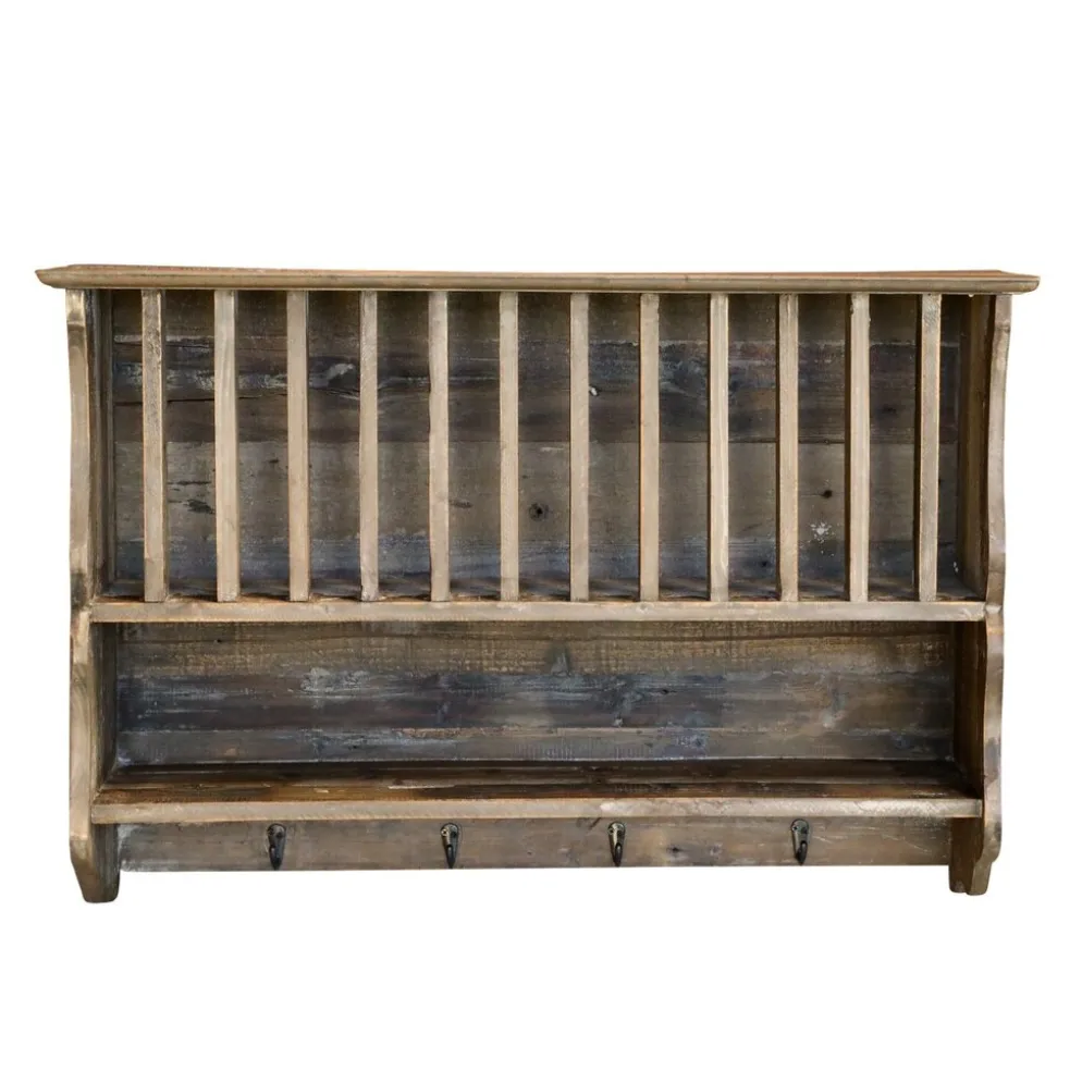 Chic Antique Geschirrregal Haken in Recyclingholz